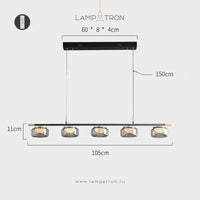 MAYER Linear Chandelier by Lampadom - top view