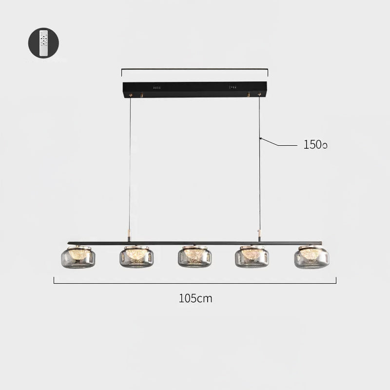 MAYER Linear Chandelier by Lampadom - side view