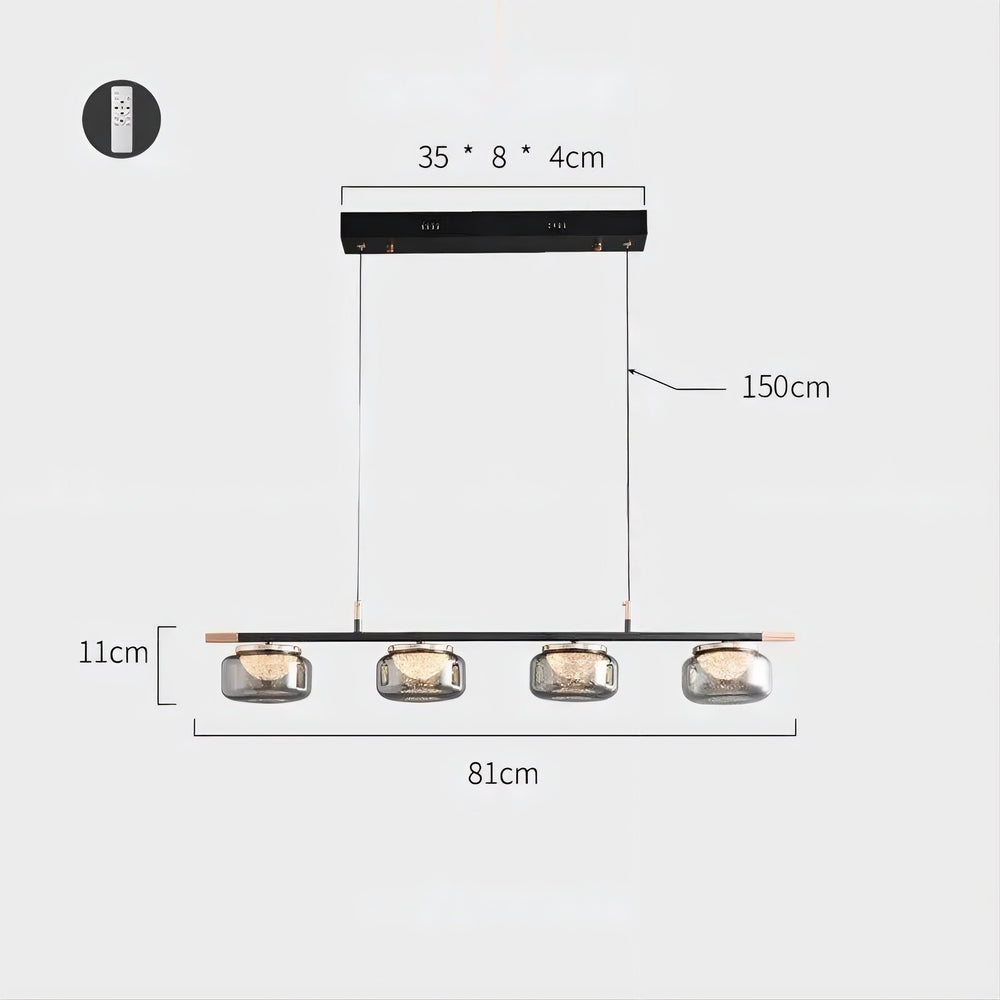 MAYER Linear Chandelier by Lampadom - angle view