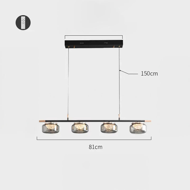MAYER Linear Chandelier by Lampadom - angle view
