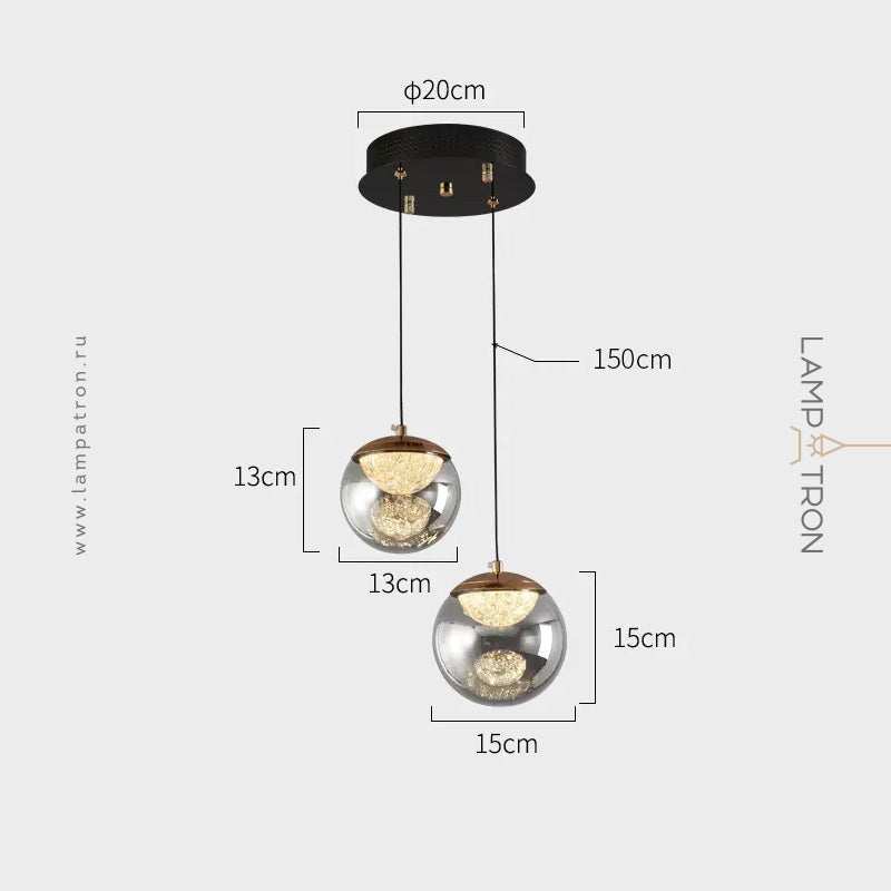 MAYER ORB Pendant by Lampadom - side view