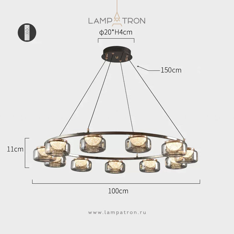 MAYER Ring Chandelier by Lampadom - close-up