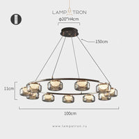 MAYER Ring Chandelier by Lampadom - close-up
