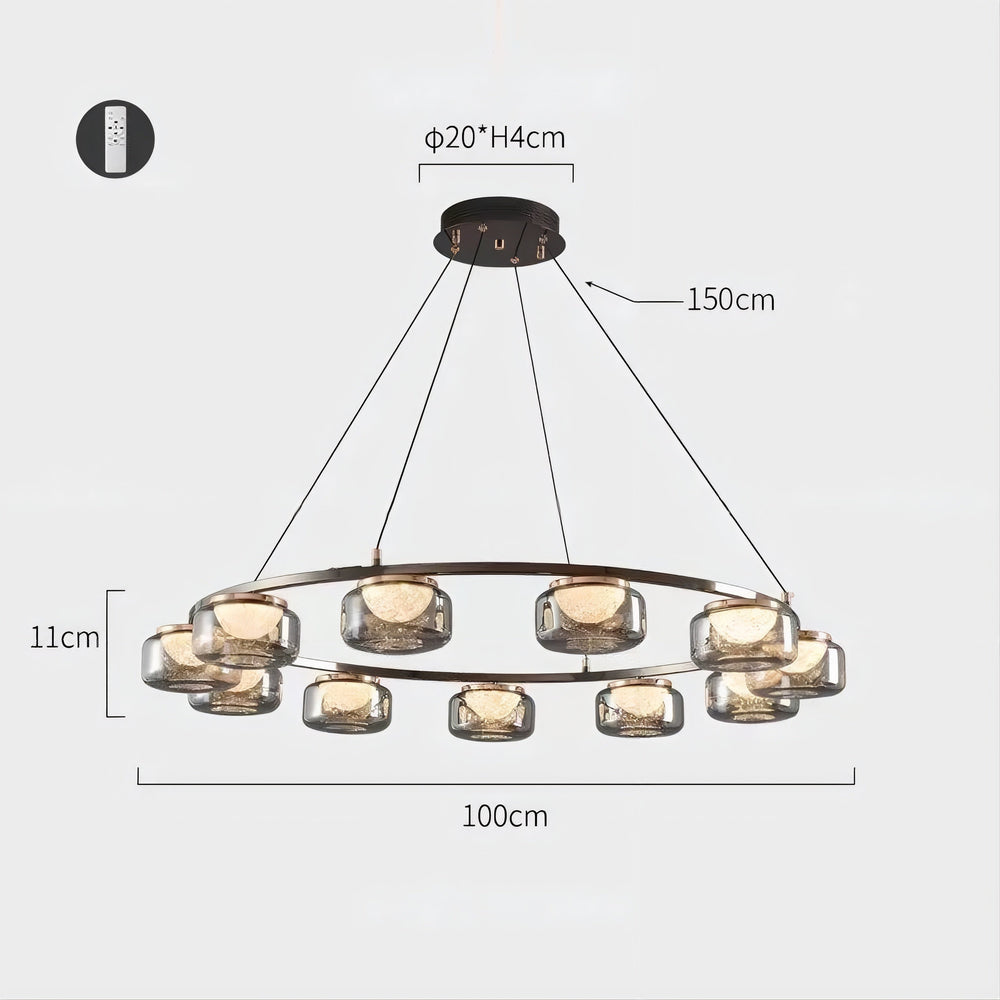 MAYER Ring Chandelier by Lampadom - top view
