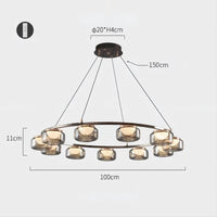 MAYER Ring Chandelier by Lampadom - top view