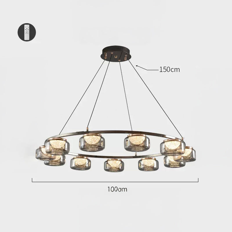 MAYER Ring Chandelier by Lampadom - side view