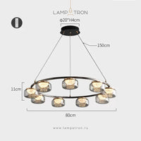 MAYER Ring Chandelier by Lampadom - side view