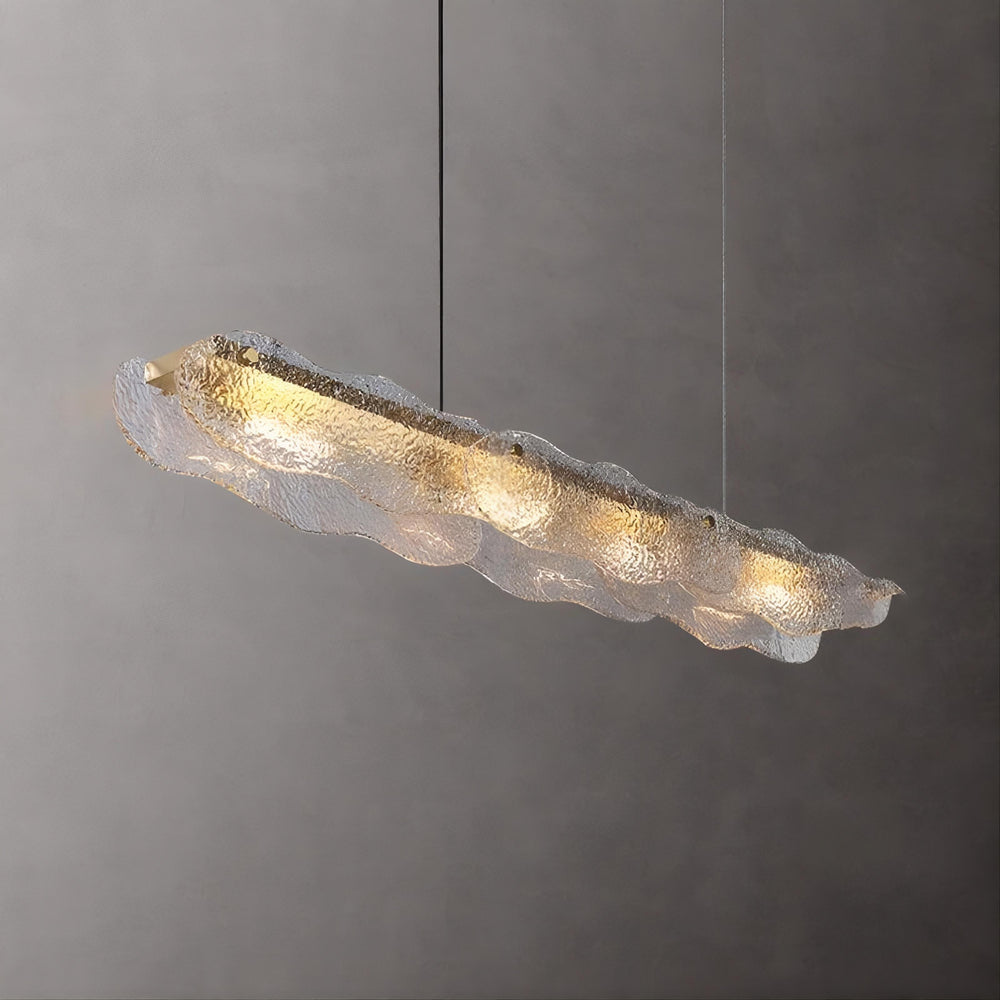 MELINDA LONG Linear Chandelier by Lampadom - side view
