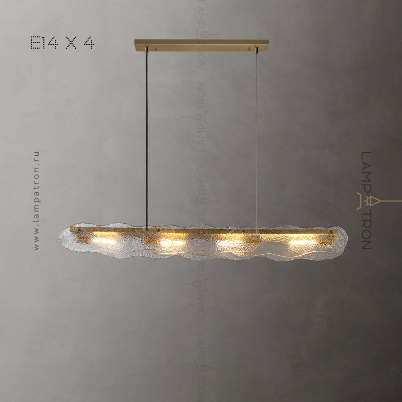 MELINDA LONG Linear Chandelier by Lampadom - scale reference