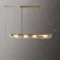 MELINDA LONG Linear Chandelier by Lampadom - scale reference