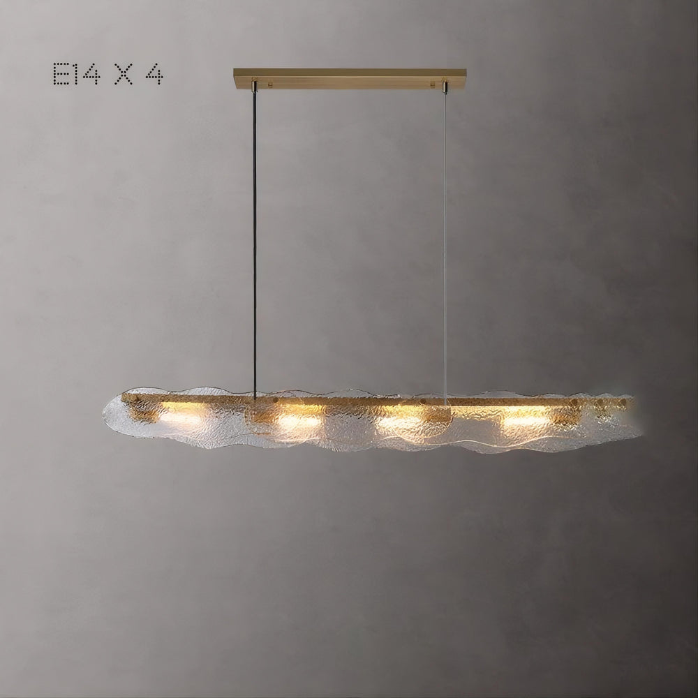MELINDA LONG Linear Chandelier by Lampadom - side view