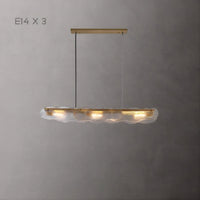 MELINDA LONG Linear Chandelier by Lampadom - side view