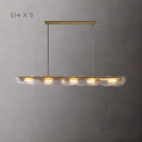 MELINDA LONG Linear Chandelier by Lampadom - side view