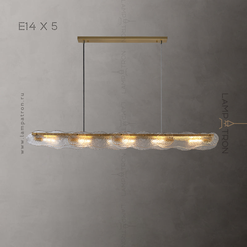 MELINDA LONG Linear Chandelier by Lampadom - top view
