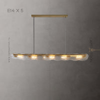 MELINDA LONG Linear Chandelier by Lampadom - top view