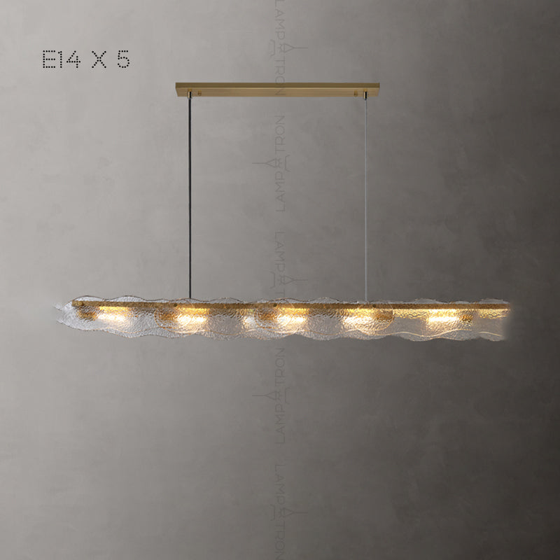 MELINDA LONG Linear Chandelier by Lampadom - angle view