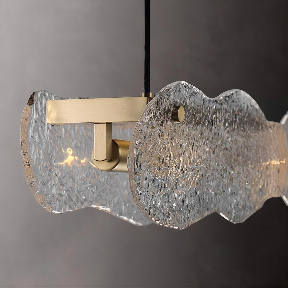 MELINDA LONG Linear Chandelier by Lampadom - side view