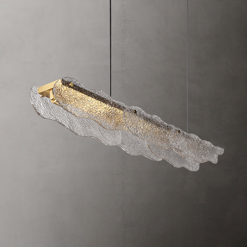 MELINDA LONG Linear Chandelier by Lampadom - close-up