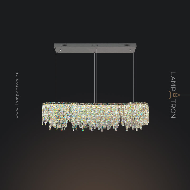 MICHELLE Linear Chandelier by Lampadom - angle view