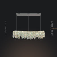 MICHELLE Linear Chandelier by Lampadom - angle view