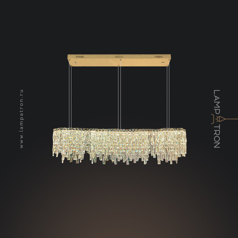 MICHELLE Linear Chandelier by Lampadom - side view