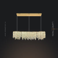 MICHELLE Linear Chandelier by Lampadom - side view