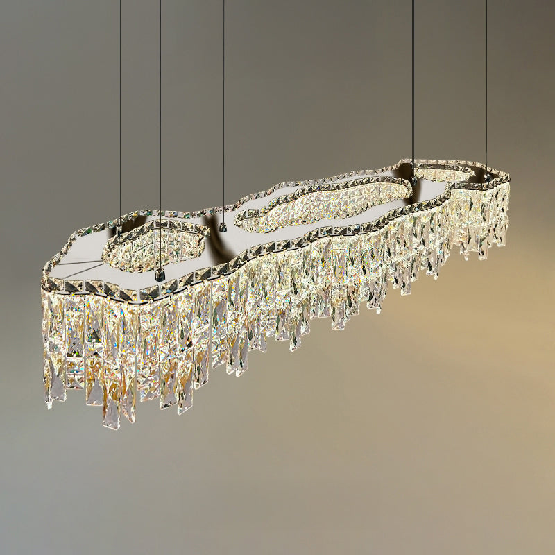MICHELLE Linear Chandelier by Lampadom - scale reference
