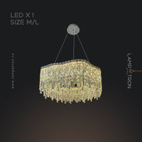 MICHELLE Ring Chandelier by Lampadom - side view