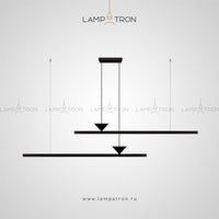MIRELL DUO Linear Chandelier by Lampadom - angle view