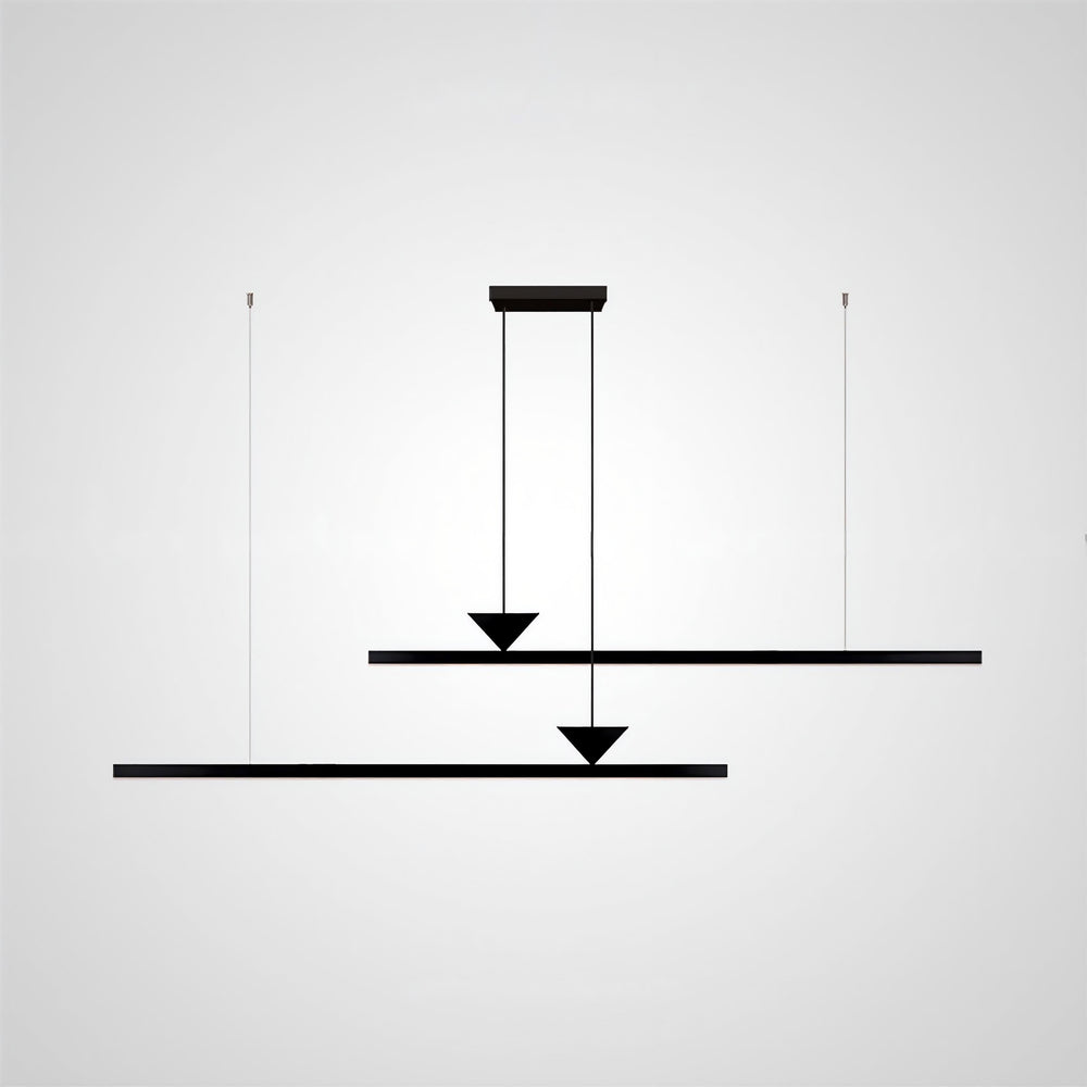 MIRELL DUO Linear Chandelier by Lampadom - ambient shot