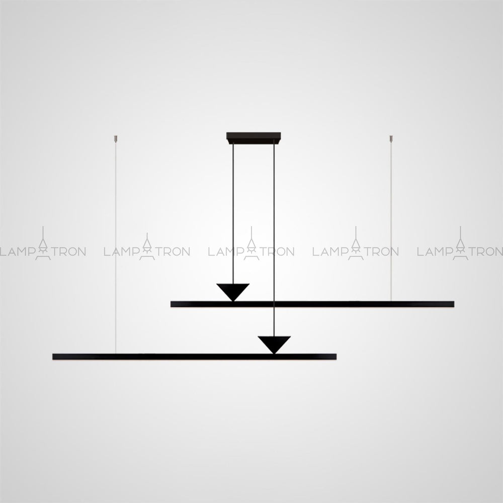 MIRELL DUO Linear Chandelier by Lampadom - side view
