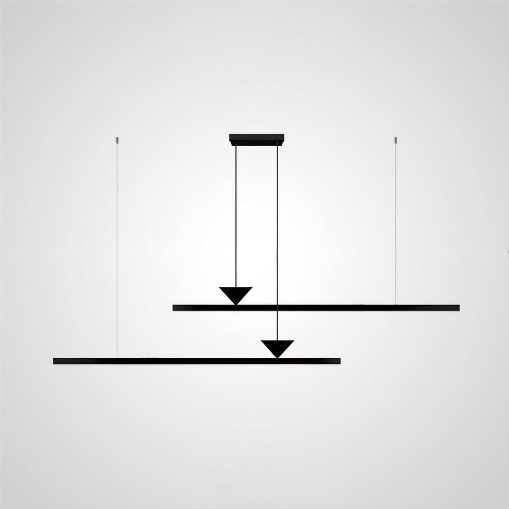 MIRELL DUO Linear Chandelier by Lampadom - scale reference