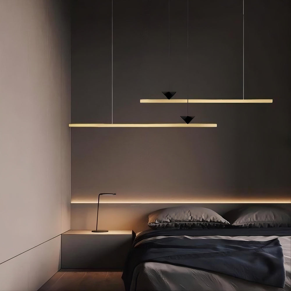 MIRELL DUO Linear Chandelier by Lampadom - side view