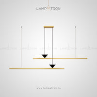 MIRELL DUO Linear Chandelier by Lampadom - close-up
