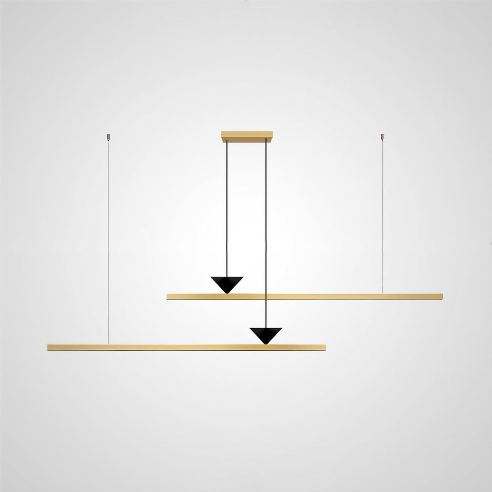 MIRELL DUO Linear Chandelier by Lampadom - scale reference
