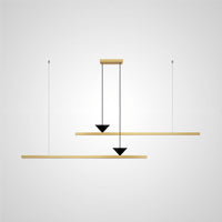 MIRELL DUO Linear Chandelier by Lampadom - scale reference