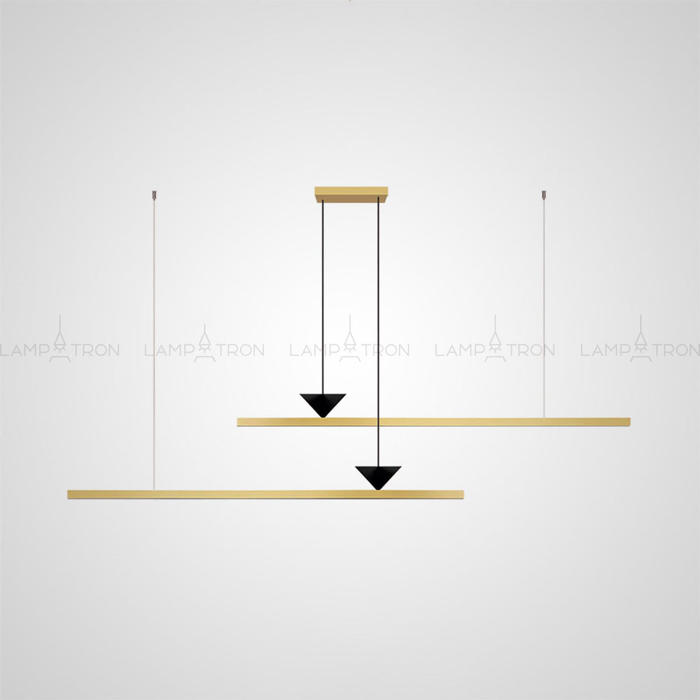 MIRELL DUO Linear Chandelier by Lampadom - detail view