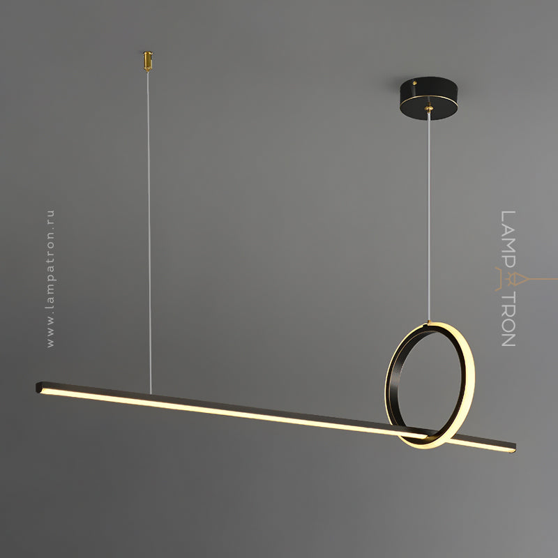 MOFFIT B Linear Chandelier by Lampadom - angle view
