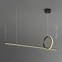MOFFIT B Linear Chandelier by Lampadom - angle view