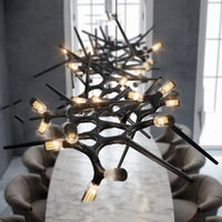 NAKKAR Linear Chandelier by Lampadom - side view