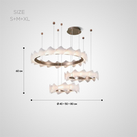 NIAL RING Chandelier by Lampadom - angle view