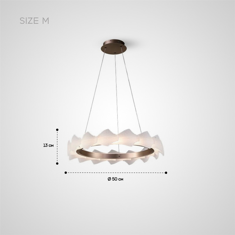 NIAL RING Chandelier by Lampadom - scale reference