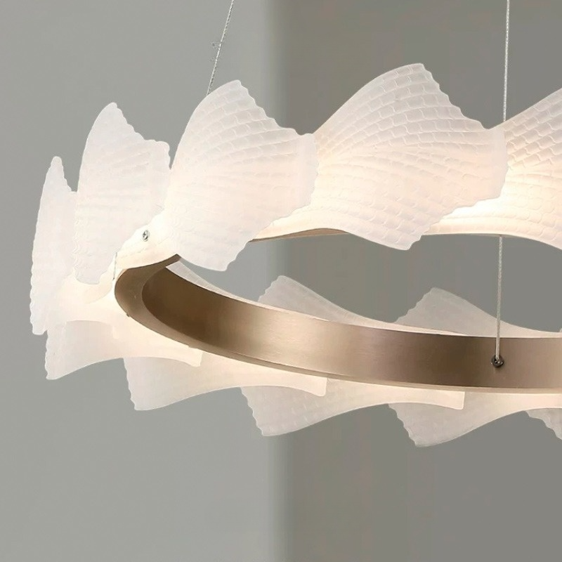 NIAL RING Chandelier by Lampadom - top view
