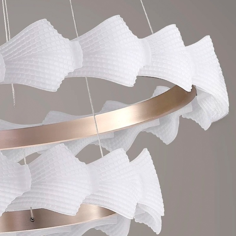 NIAL RING Chandelier by Lampadom - side view