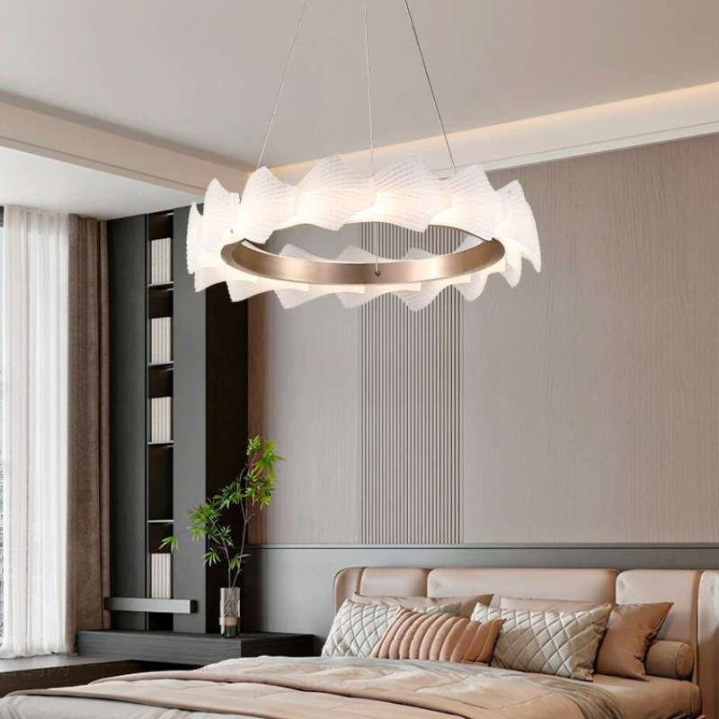 NIAL RING Chandelier by Lampadom - side view