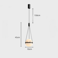 NICLIS MARBLE Pendant by Lampadom - side view