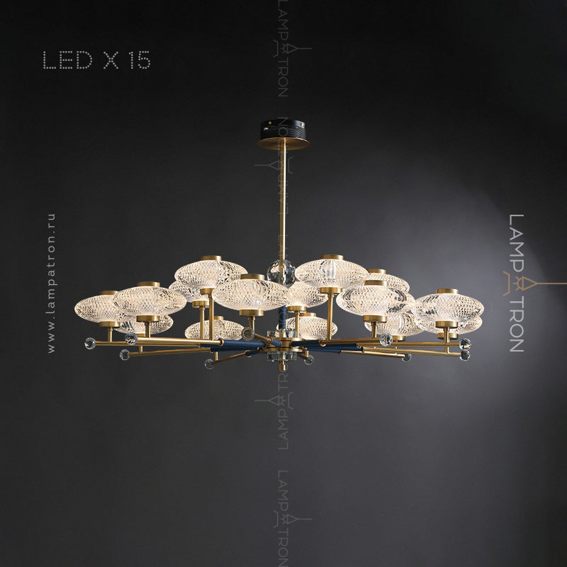 NICOL Chandelier by Lampadom - side view