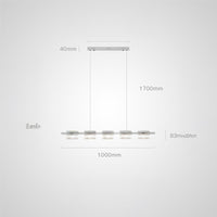 NICOLETTA CHROME Linear Chandelier by Lampadom - angle view
