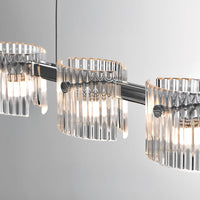 NICOLETTA CHROME Linear Chandelier by Lampadom - scale reference