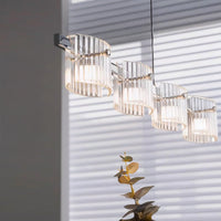 NICOLETTA CHROME Linear Chandelier by Lampadom - top view
